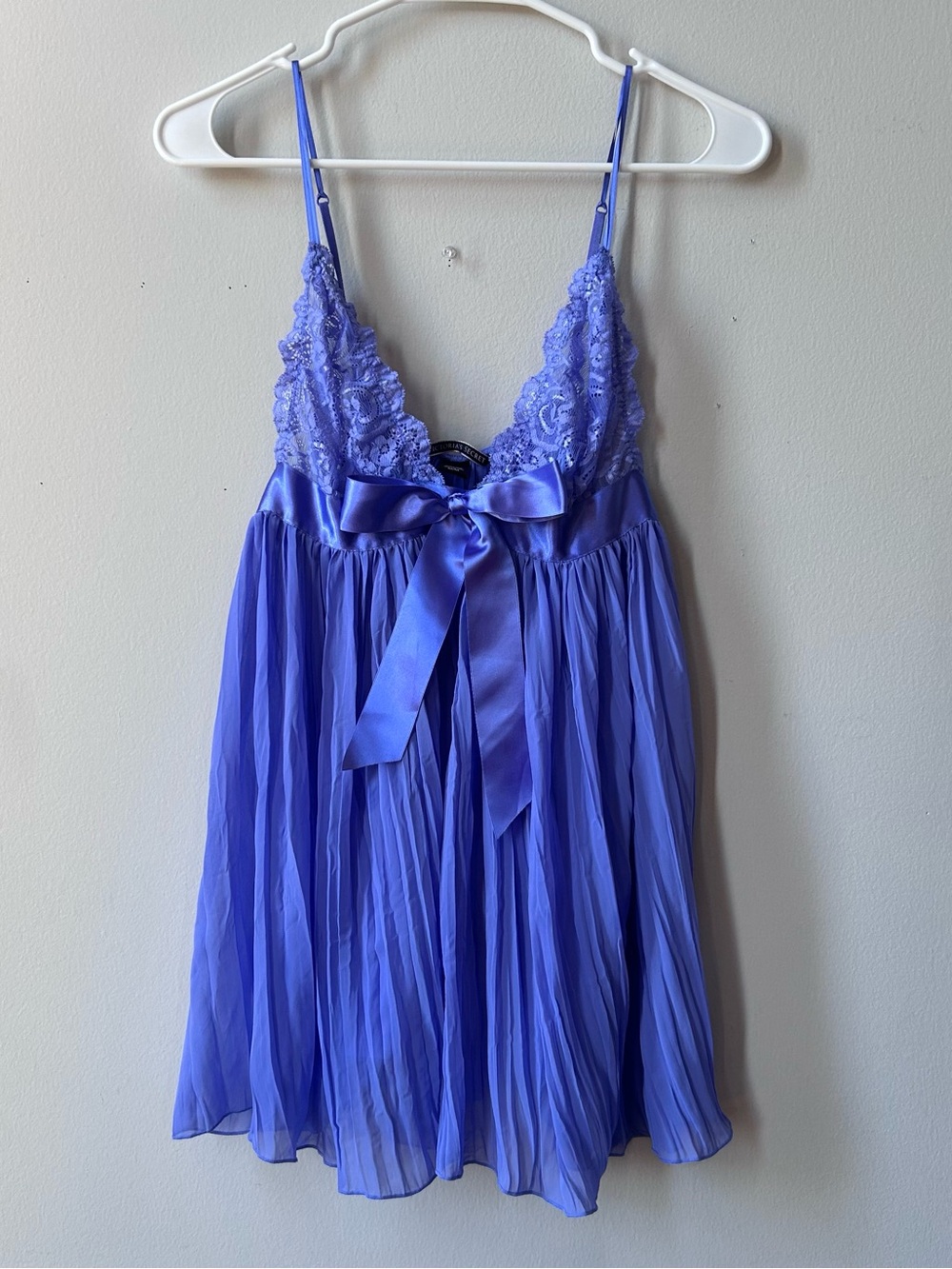 Victoria's Secret Lavender Lace & Satin Bow Nightie